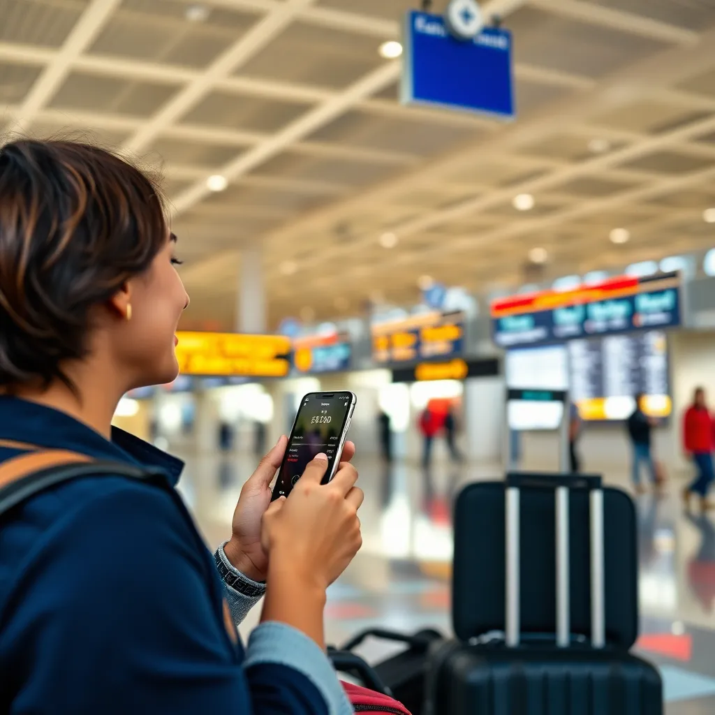 Infografía de viajes con texto "Ahorra Dinero Viajando" y "5 Formas Inteligentes", con pasaporte, mapa mundial y símbolos de divisas